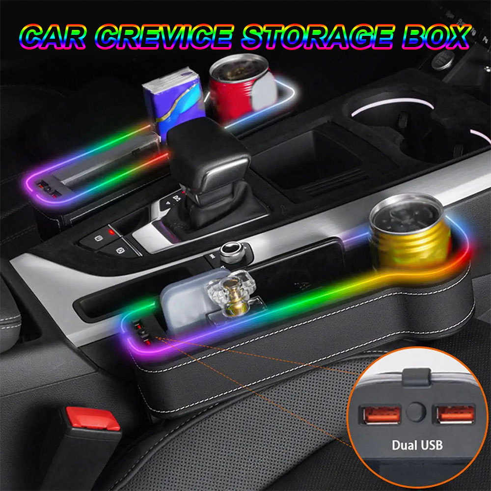 Seat Gap Filler Organizer With Usb Charger - Caja organizadora para almacenamiento de hendiduras