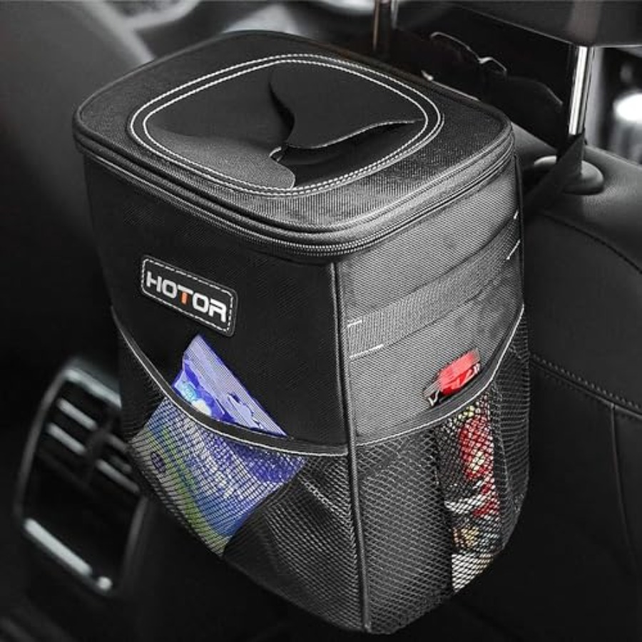 Waterproof Car Trash Can With Lid - Bote de Basura para Auto con