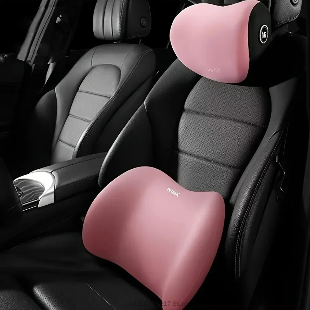 Memory Foam Car Neck Pillow Lumbar Support - Almohada Universal para Reposacabezas de Coche,