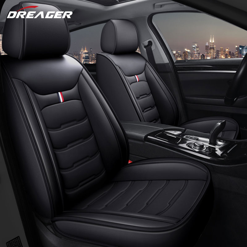 Leather Car Seat Covers Full Set Universal - Fundas universales para asientos de coche,