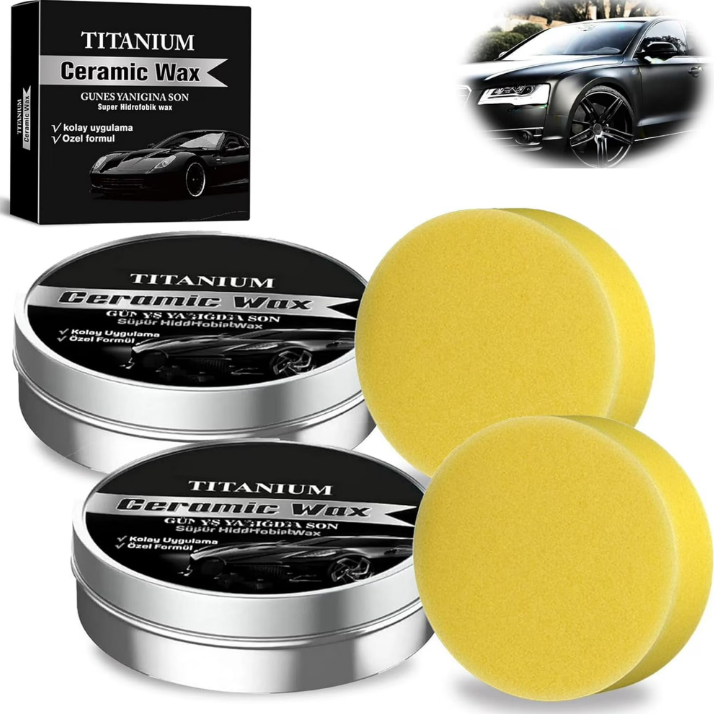 Car Scratch Repair Polishing Wax Paste - Kit de Cera Cerámica de Titanio
