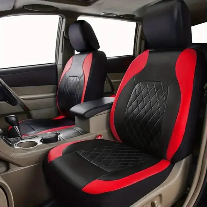 Leather Car Seat Covers Full Set Universal - Fundas Universales de Cuero Sintético para