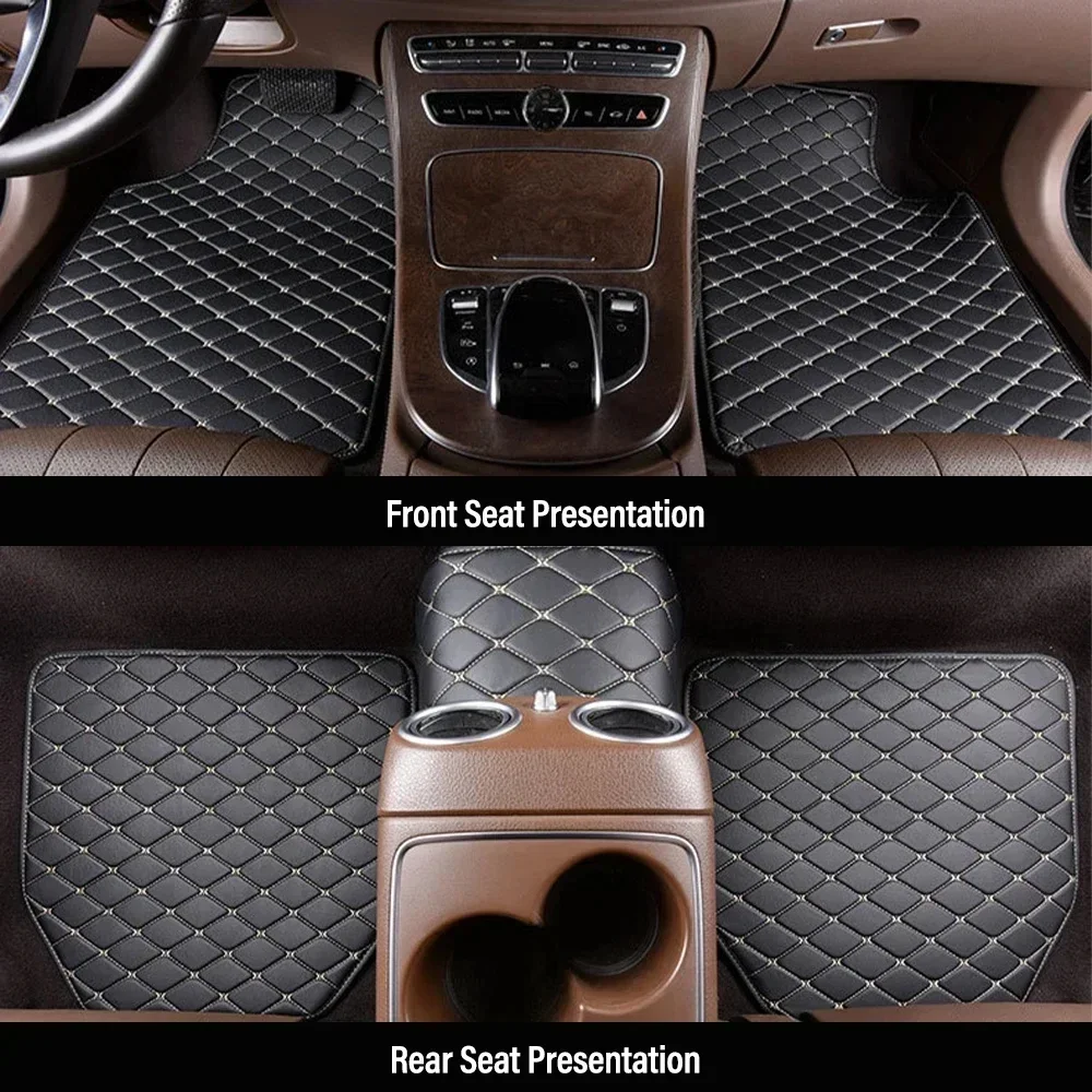 Car Floor Mats Universal Waterproof Leather - Alfombrillas para coche, 4 piezas, universales,