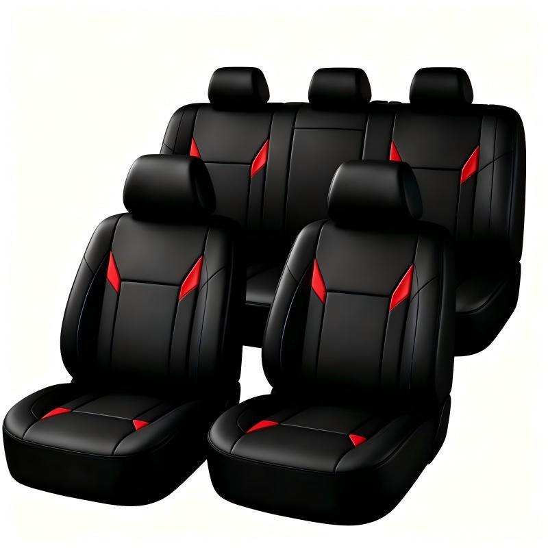 Leather Car Seat Covers Full Set Universal - Fundas de Asiento de Coche de
