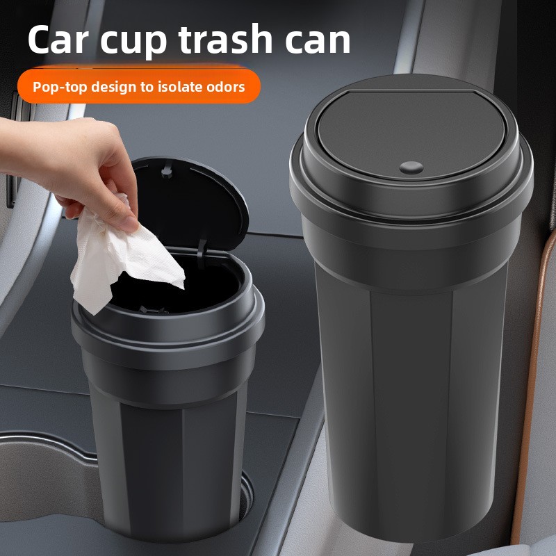 Waterproof Car Trash Can With Lid - Cubo de basura para coche, impermeable,