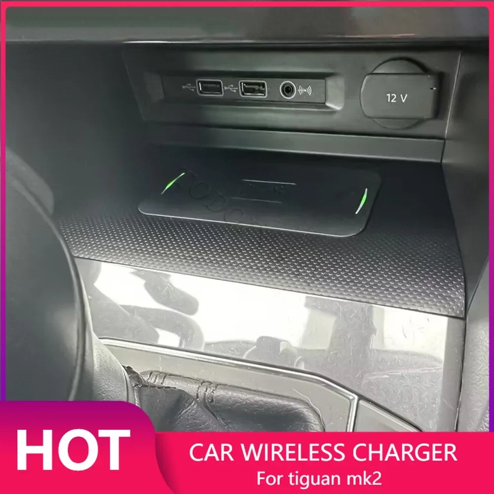 Wireless Car Charger Mount Fast Charging - Cargador Inalámbrico para Auto Volkswagen Tiguan