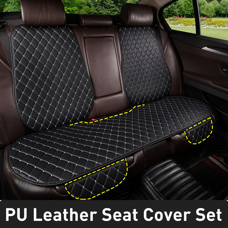 Leather Car Seat Covers Full Set Universal - Fundas de Asiento de Coche de