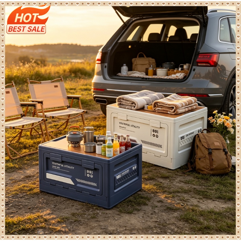 Car Trunk Organizer Foldable Storage Box - Caja de Almacenamiento Exterior Plegable para