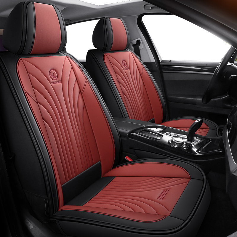 Leather Car Seat Covers Full Set Universal - Funda de asiento de coche para