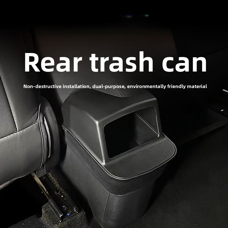 Waterproof Car Trash Can With Lid - Caja de Almacenamiento Trasera de Silicona