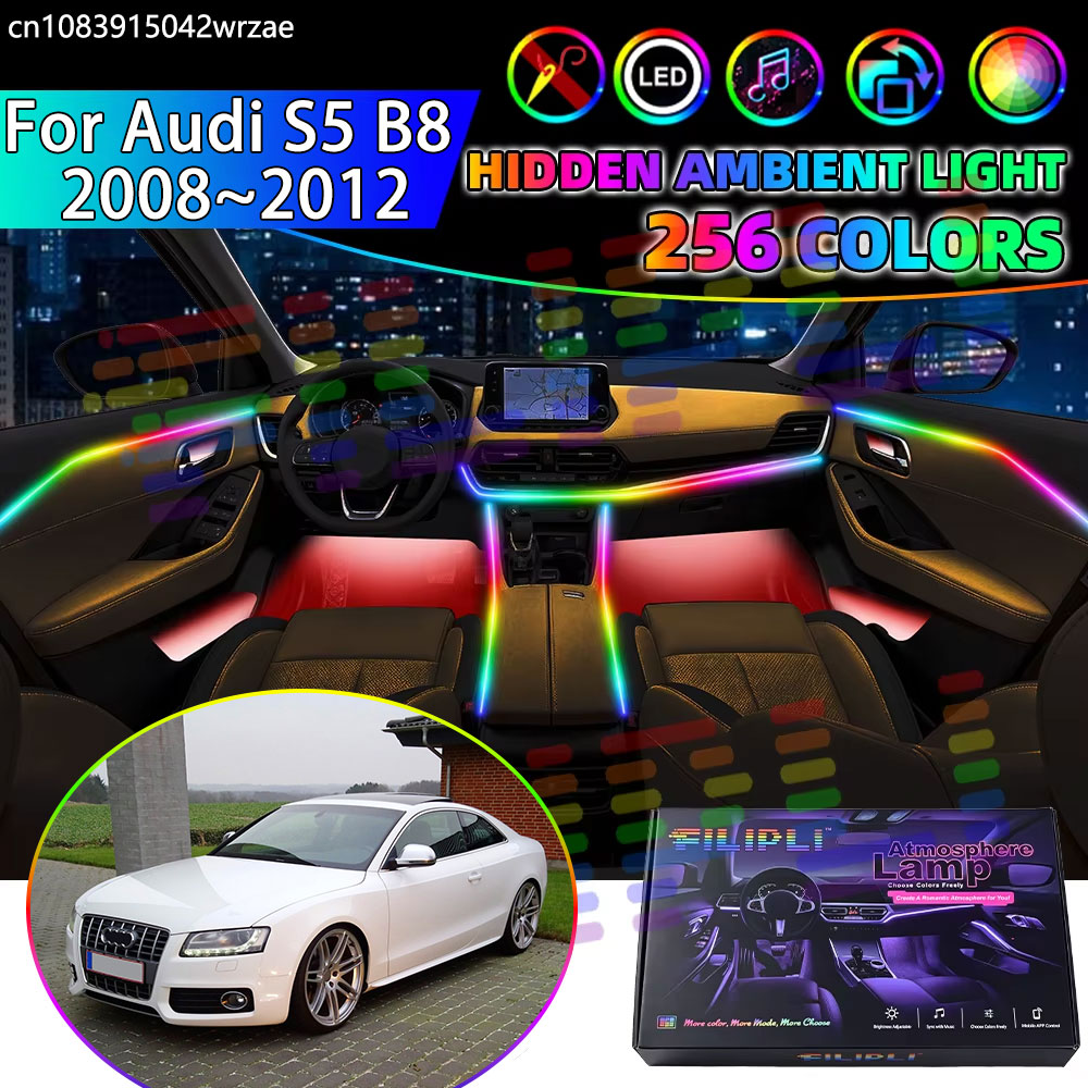 Led Ambient Interior Car Lights App Control - Para Audi S5 B8 2008~2012 2009,