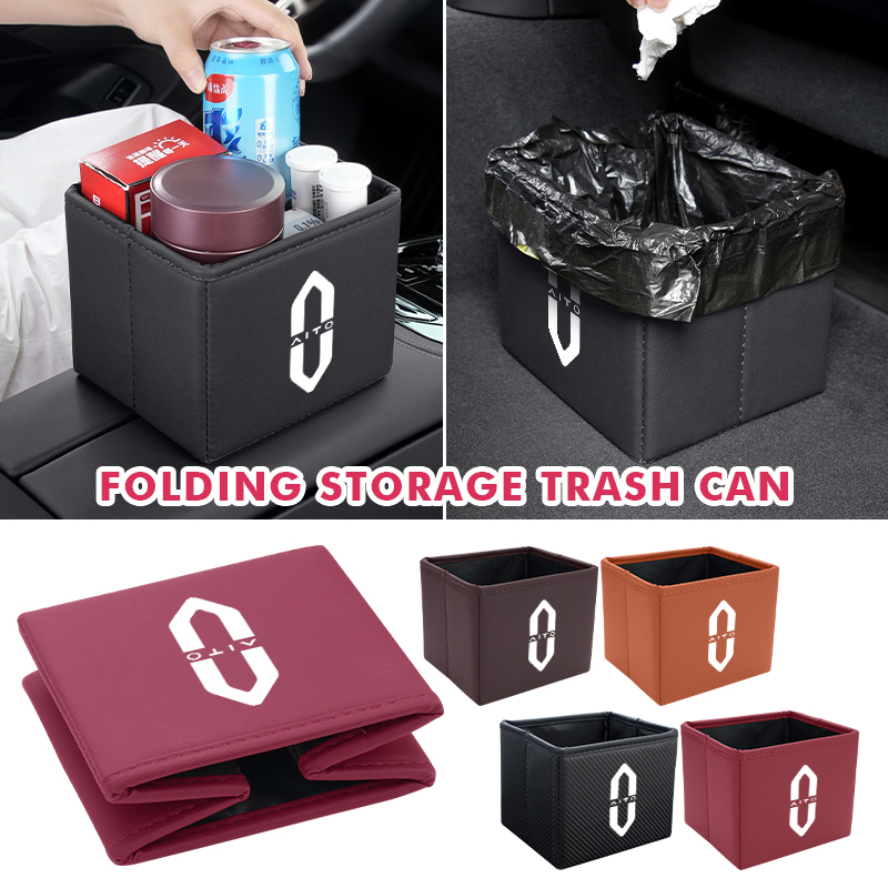 Waterproof Car Trash Can With Lid - Bote de basura plegable para coche,