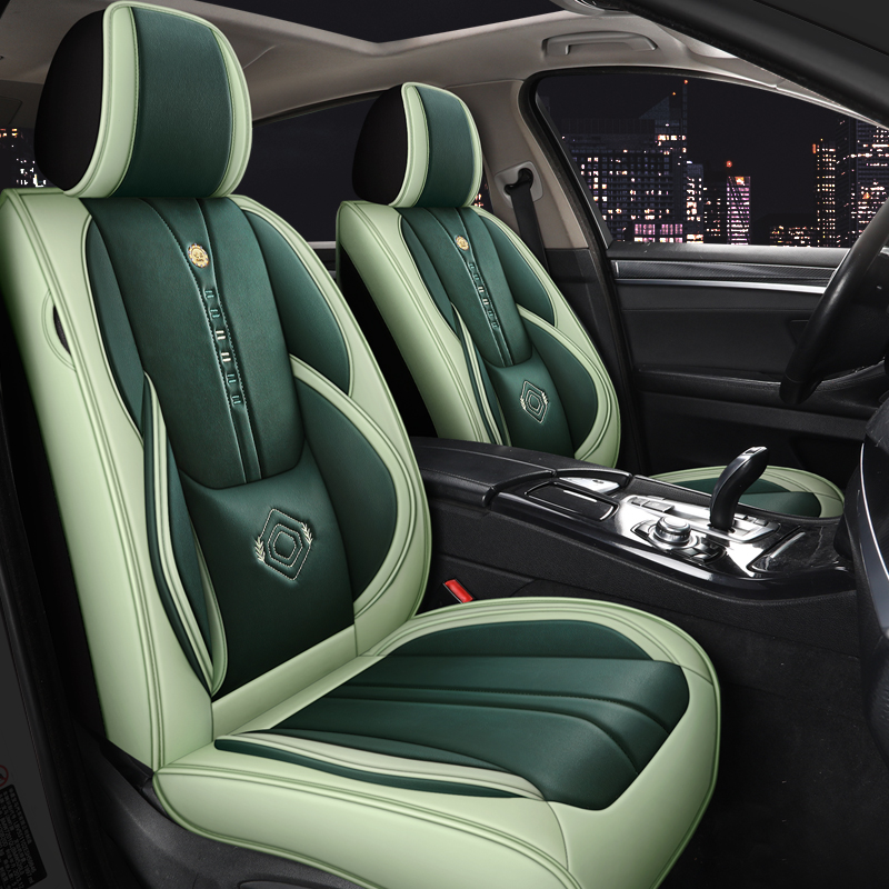 Leather Car Seat Covers Full Set Universal - Fundas de Asiento de Coche de