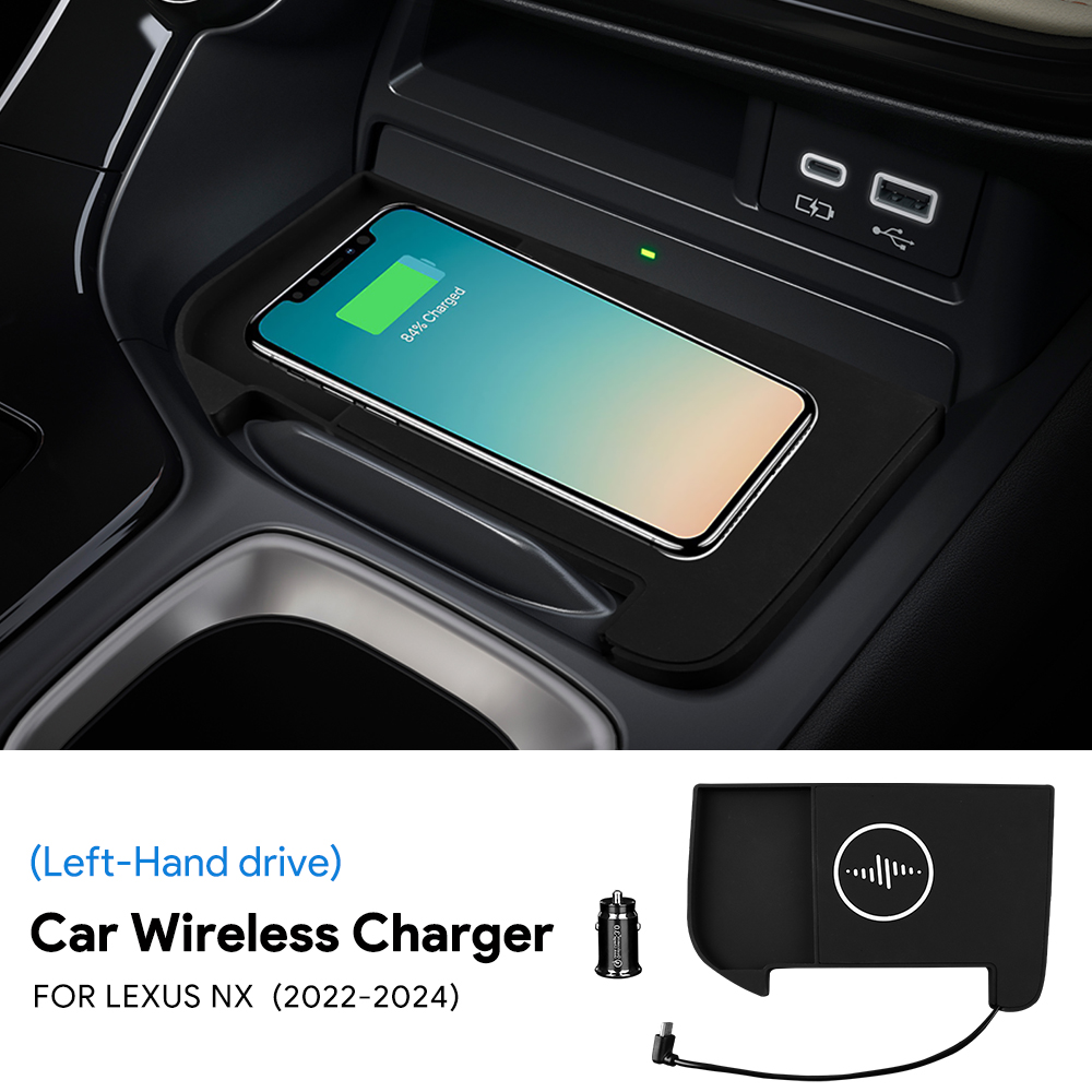 Wireless Car Charger Mount Fast Charging - Cargador Inalámbrico para Auto de 15W,