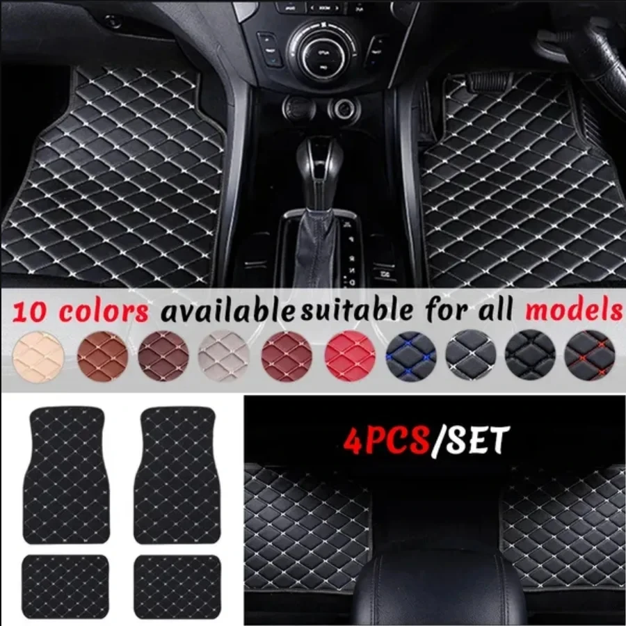 Car Floor Mats Universal Waterproof Leather - Alfombrillas para el suelo del coche,