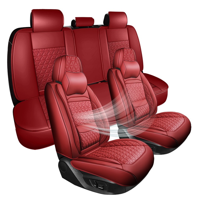 Leather Car Seat Covers Full Set Universal - Juego completo de fundas para asientos