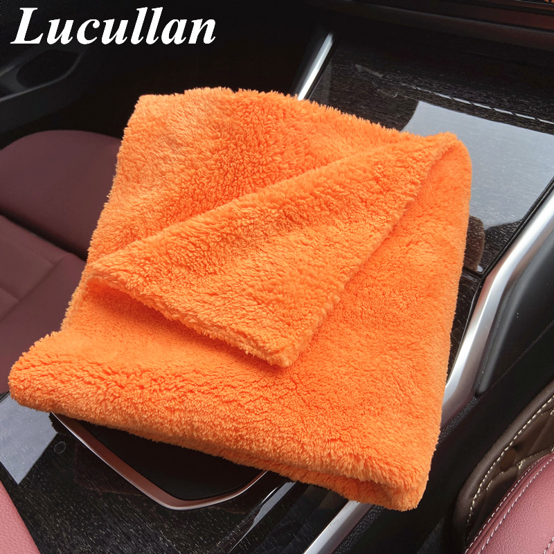 Microfiber Car Drying Towel Super Absorbent - Lucullan 40x40cm naranja toallas de microfibra