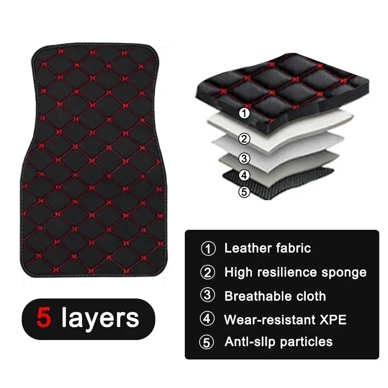 Juego de 4 Alfombrillas Univer - Car Floor Mats Universal Waterproof Leather reseña y precio