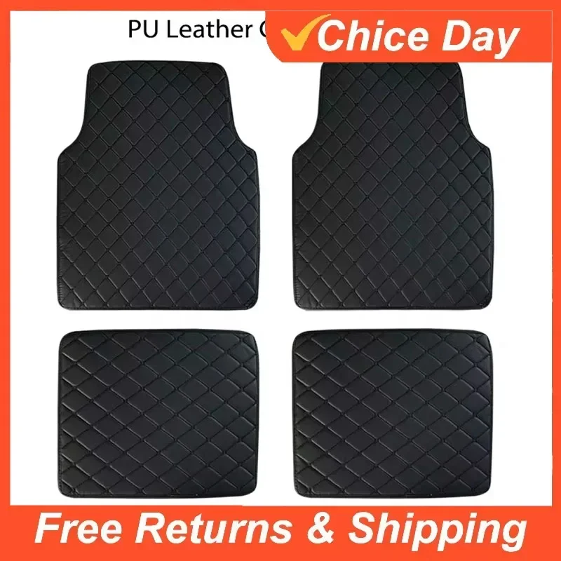 Juego de 4 Alfombrillas Univer - Car Floor Mats Universal Waterproof Leather reseña y precio