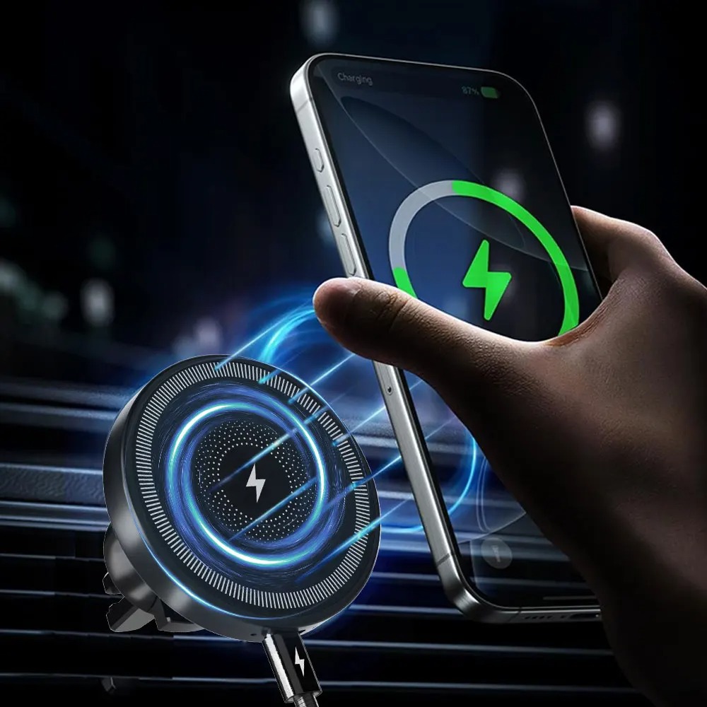 Soporte Magnético Inalámbrico  - Wireless Car Charger Mount Fast Charging reseña y precio