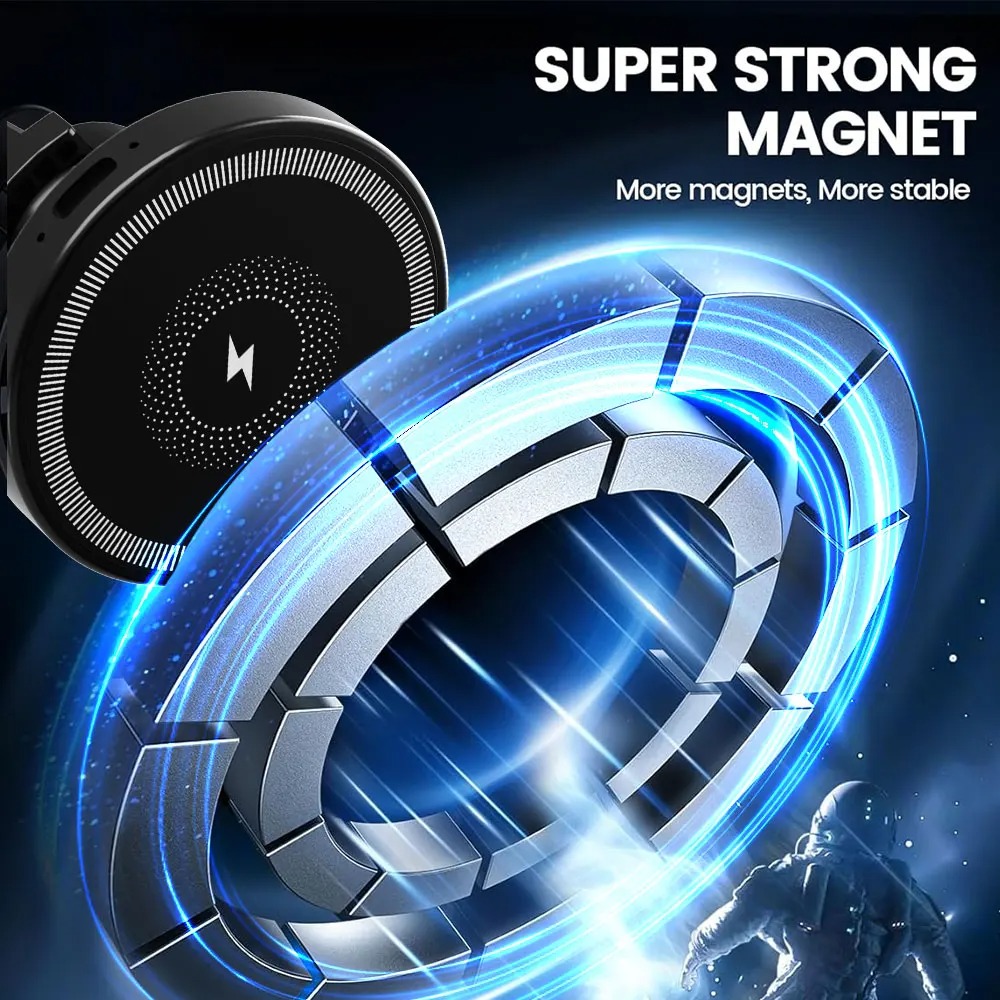 Soporte Magnético Inalámbrico  - Wireless Car Charger Mount Fast Charging reseña y precio