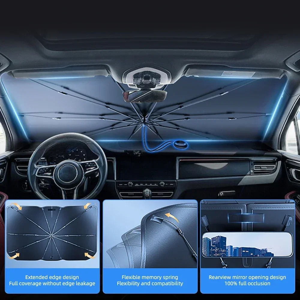 Parasol Plegable para Parabris - Car Sunshade Windshield Umbrella Foldable reseña y precio