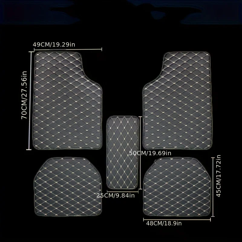 Juego de 5 Alfombrillas Univer - Car Floor Mats Universal Waterproof Leather reseña y precio
