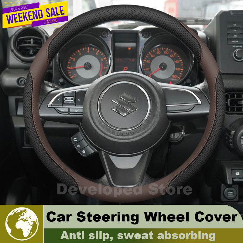 Funda de Cuero para Volante de - Car Steering Wheel Cover Anti Slip Breathable reseña y precio