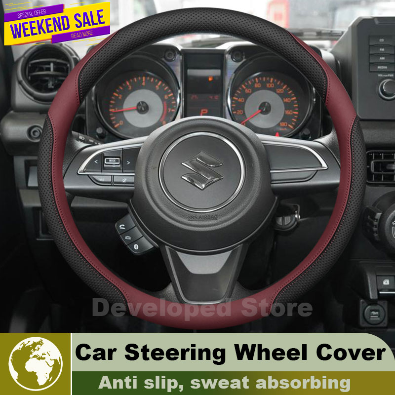 Funda de Cuero para Volante de - Car Steering Wheel Cover Anti Slip Breathable reseña y precio