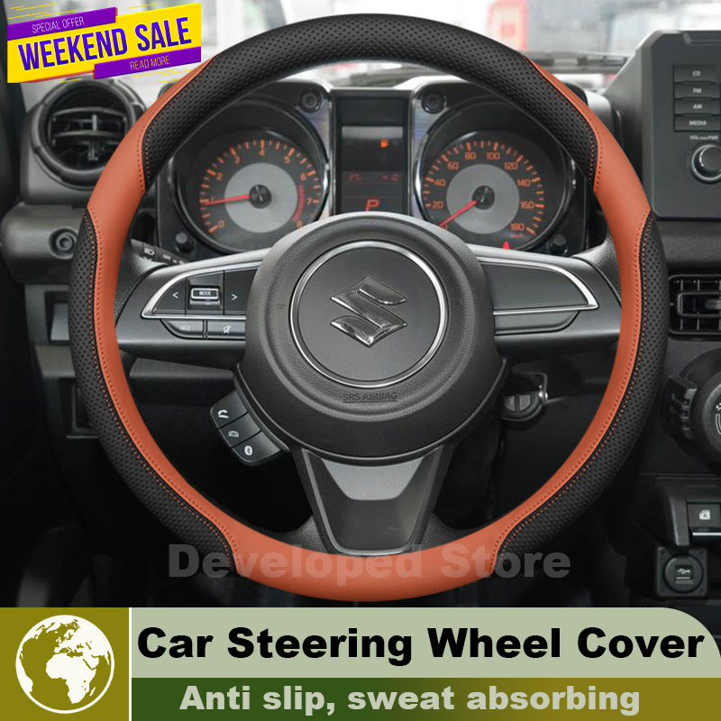 Funda de Cuero para Volante de - Car Steering Wheel Cover Anti Slip Breathable reseña y precio