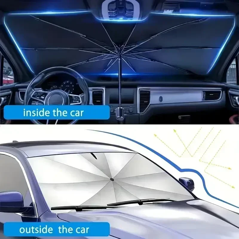 Parasol para Coche, Sombrilla  - Car Sunshade Windshield Umbrella Foldable reseña y precio