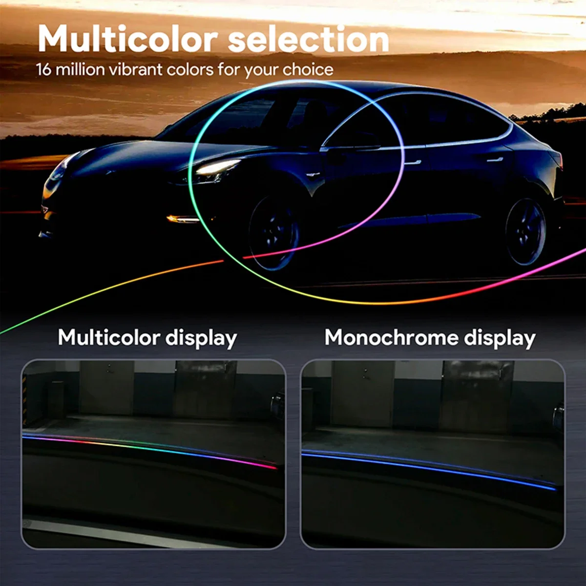 Luz LED ambiental para coche,  - Led Ambient Interior Car Lights App Control reseña y precio