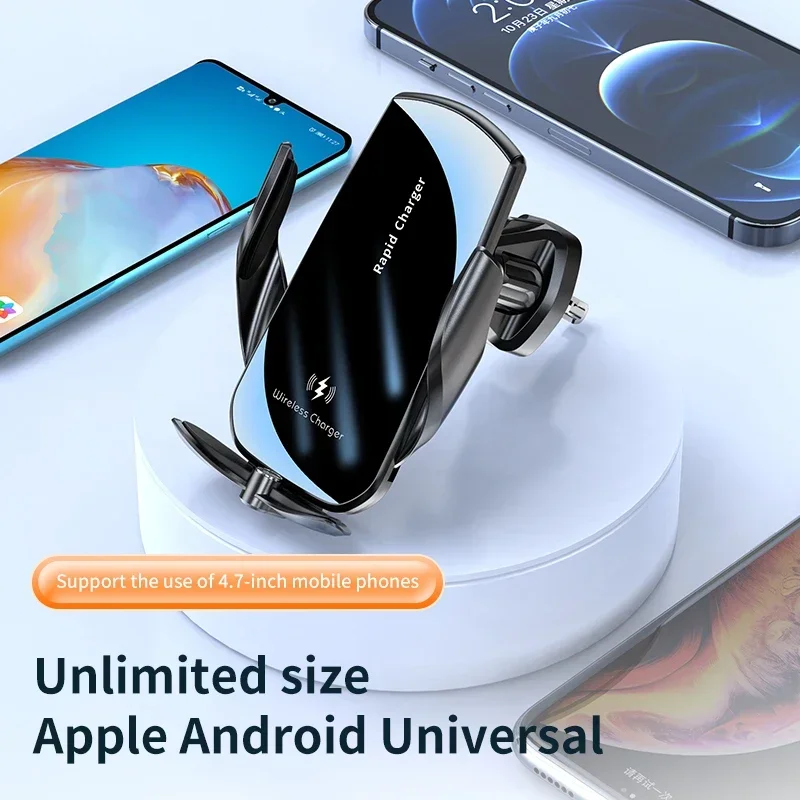 VIKEFON-cargador inalámbrico p - Wireless Car Charger Mount Fast Charging reseña y precio