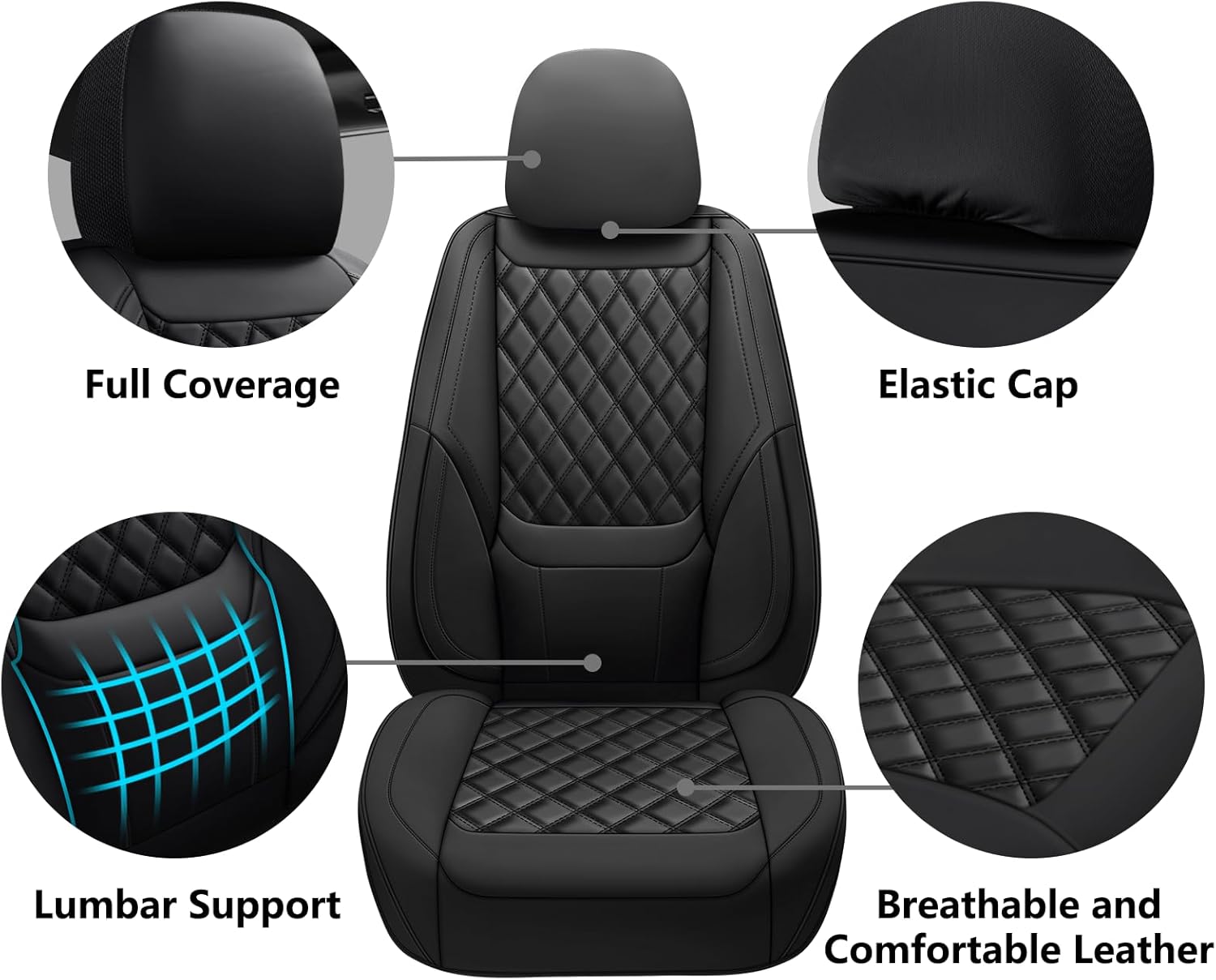 Fundas de Asiento de Coche Uni - Leather Car Seat Covers Full Set Universal reseña y precio