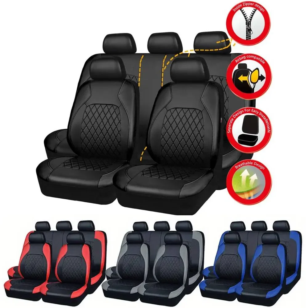 Fundas Universales de Cuero Si - Leather Car Seat Covers Full Set Universal reseña y precio