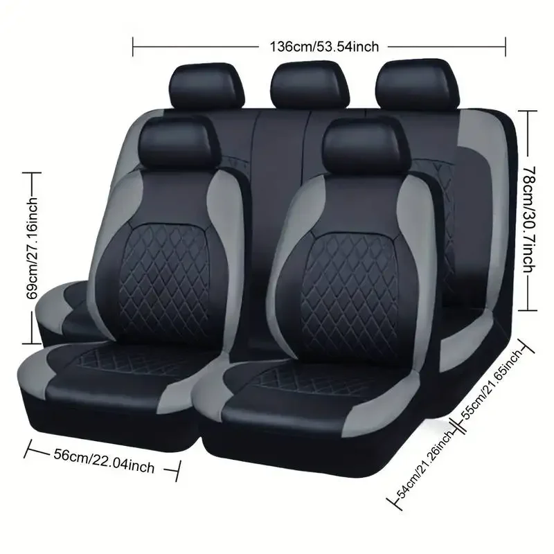 Fundas Universales de Cuero Si - Leather Car Seat Covers Full Set Universal reseña y precio