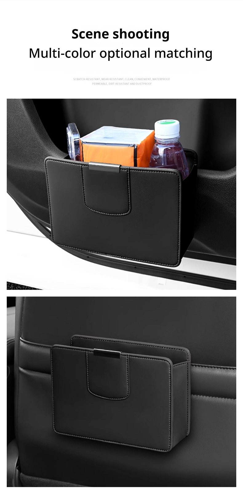 Cubo de basura para coche, bol - Waterproof Car Trash Can With Lid reseña y precio