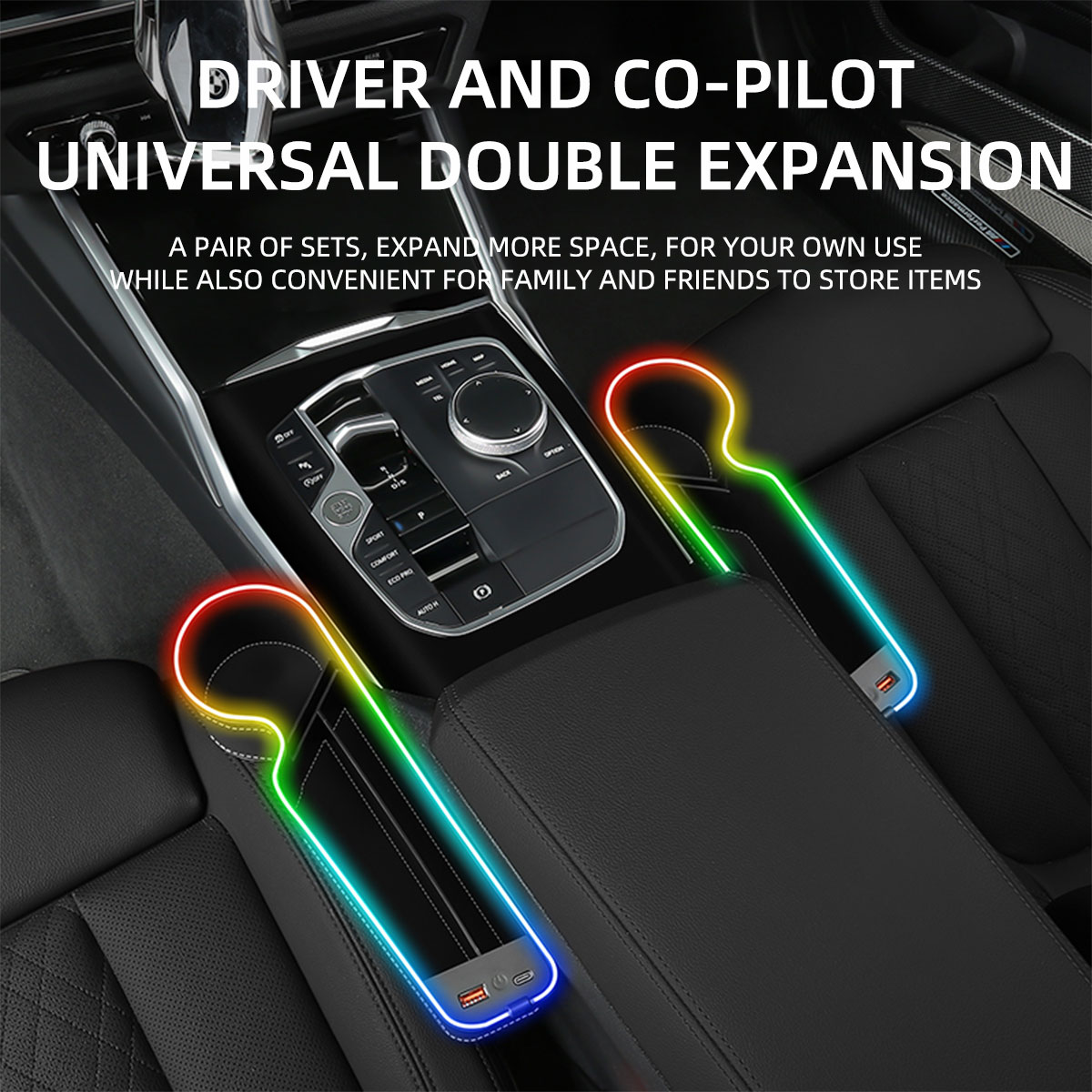 Organizador de Espacio entre A - Seat Gap Filler Organizer With Usb Charger reseña y precio