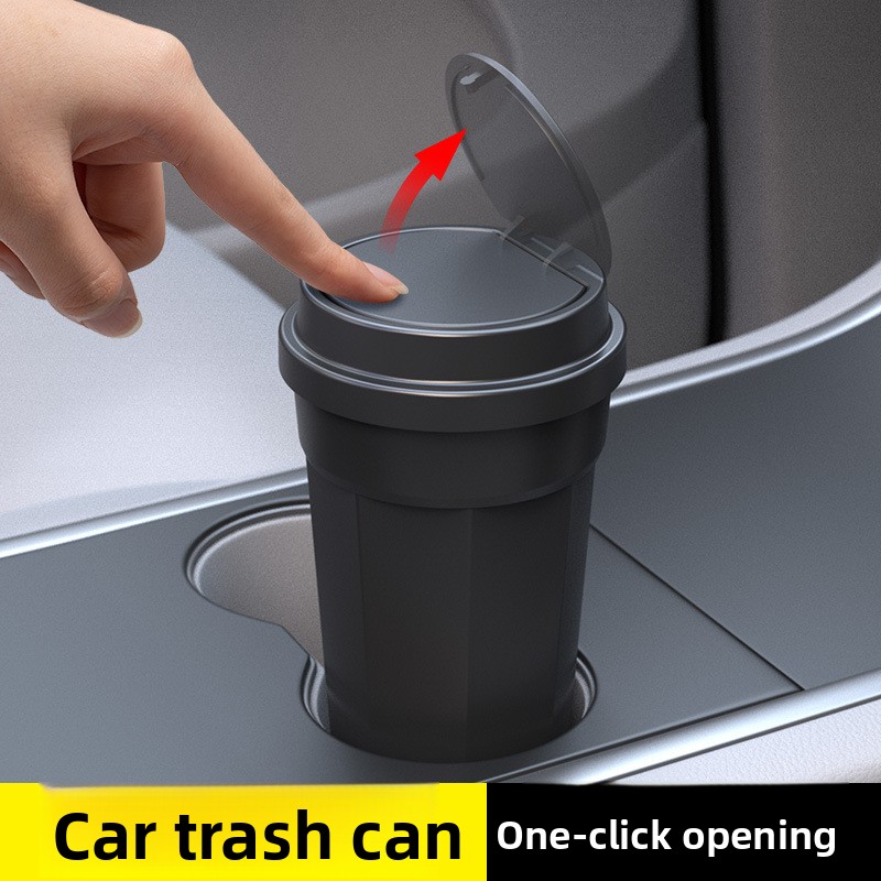 Cubo de basura para coche, imp - Waterproof Car Trash Can With Lid reseña y precio