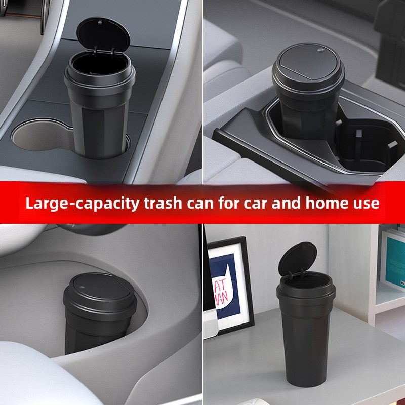 Cubo de basura para coche, imp - Waterproof Car Trash Can With Lid reseña y precio