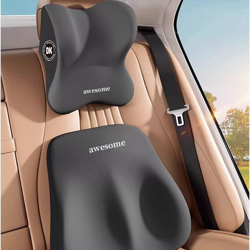 Juego de Almohada Cervical y S - Memory Foam Car Neck Pillow Lumbar Support reseña y precio