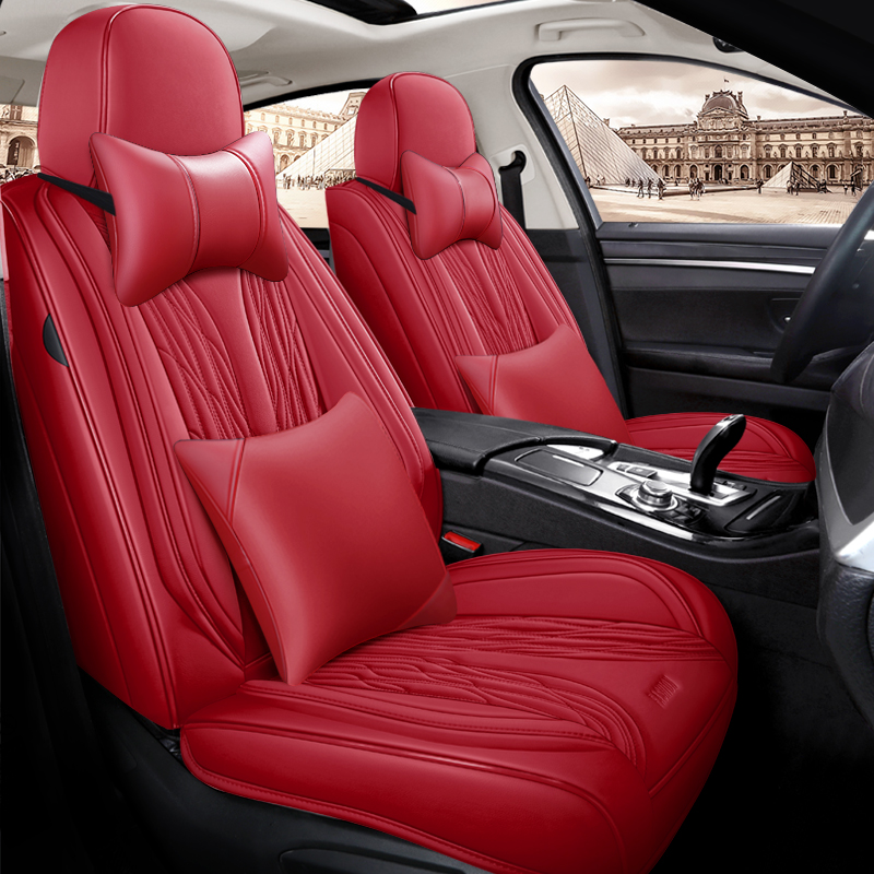 Nuevo diseño de fundas de asie - Leather Car Seat Covers Full Set Universal reseña y precio