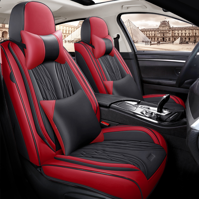 Nuevo diseño de fundas de asie - Leather Car Seat Covers Full Set Universal reseña y precio