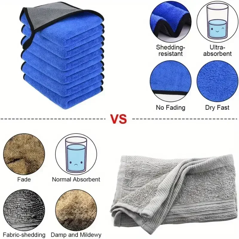 Toalla de limpieza de microfib - Microfiber Car Drying Towel Super Absorbent reseña y precio