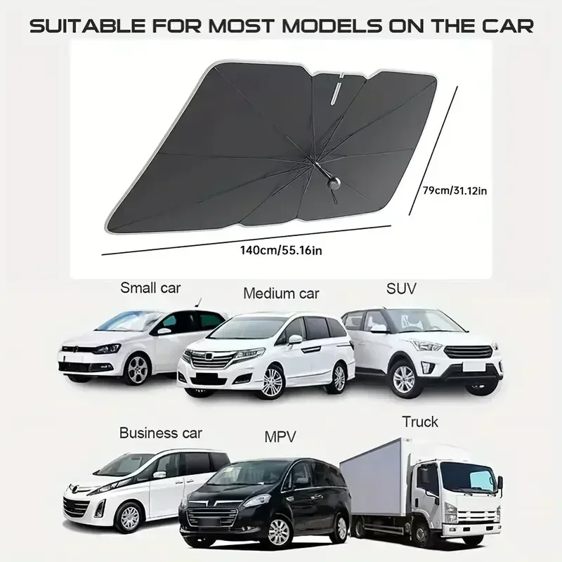 Parasoles Plegables Multiusos  - Car Sunshade Windshield Umbrella Foldable reseña y precio