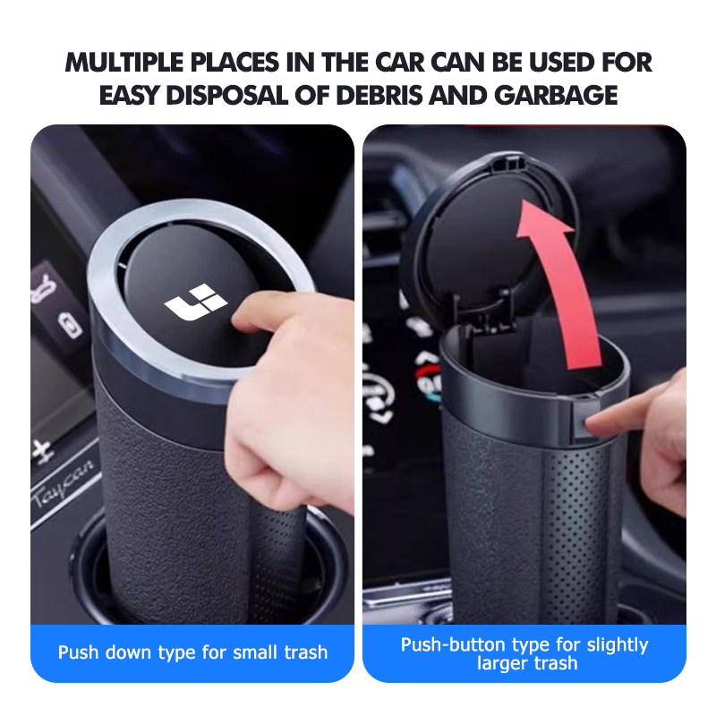 Cubo de basura para coche, caj - Waterproof Car Trash Can With Lid reseña y precio