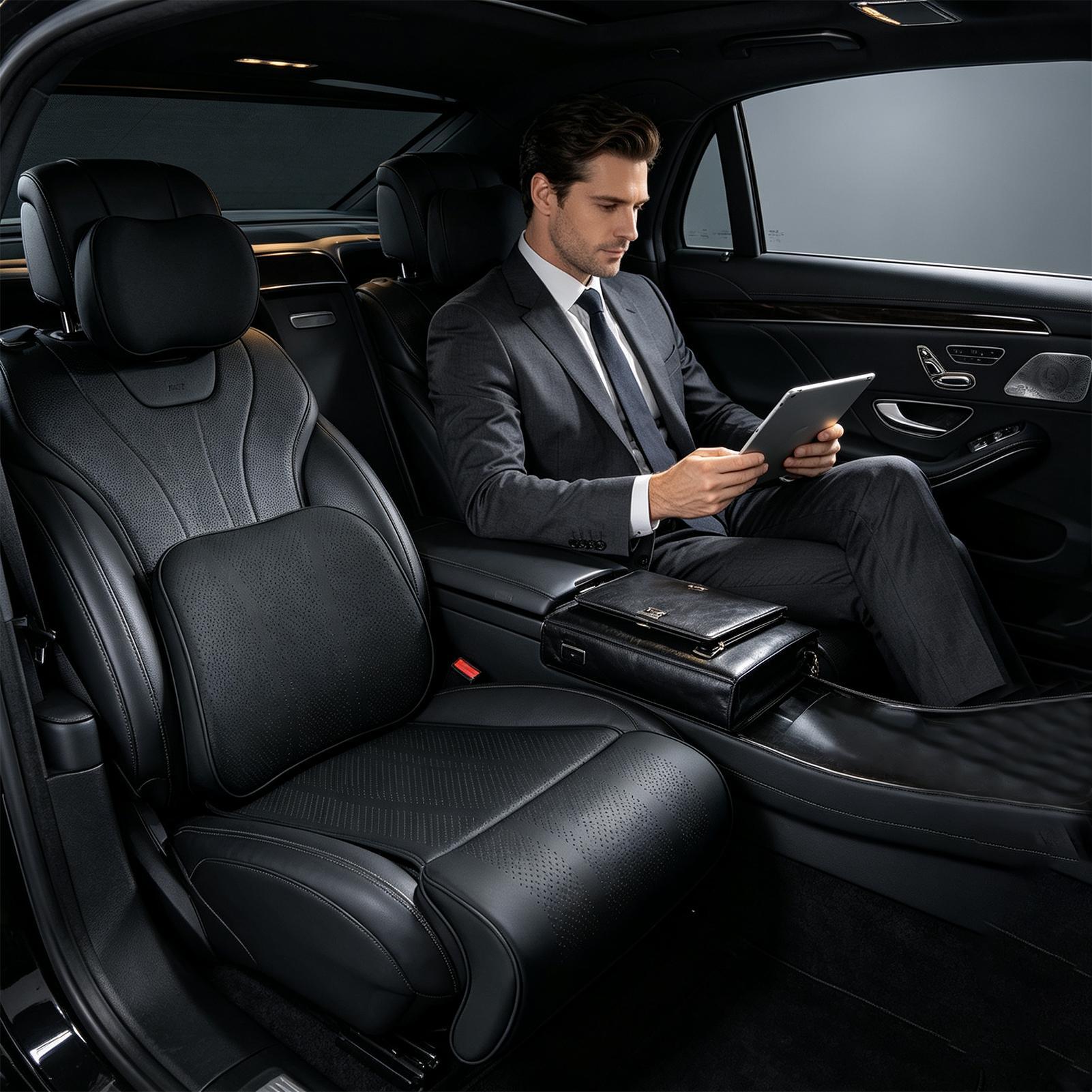 Cojín de Asiento para Auto, Er - Memory Foam Car Neck Pillow Lumbar Support reseña y precio