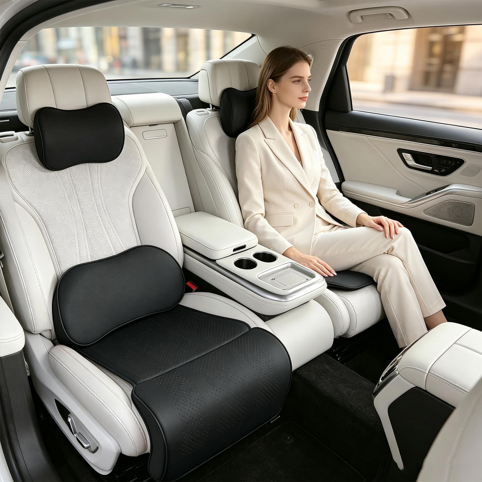 Cojín de Asiento para Auto, Er - Memory Foam Car Neck Pillow Lumbar Support reseña y precio