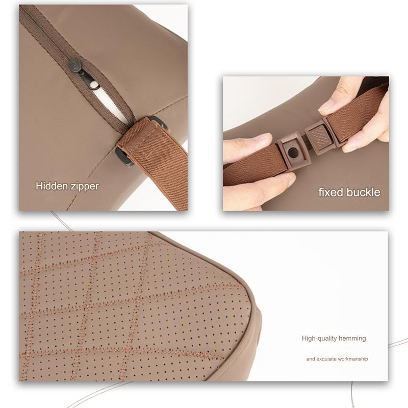 Reposacabezas de cuero para as - Memory Foam Car Neck Pillow Lumbar Support reseña y precio