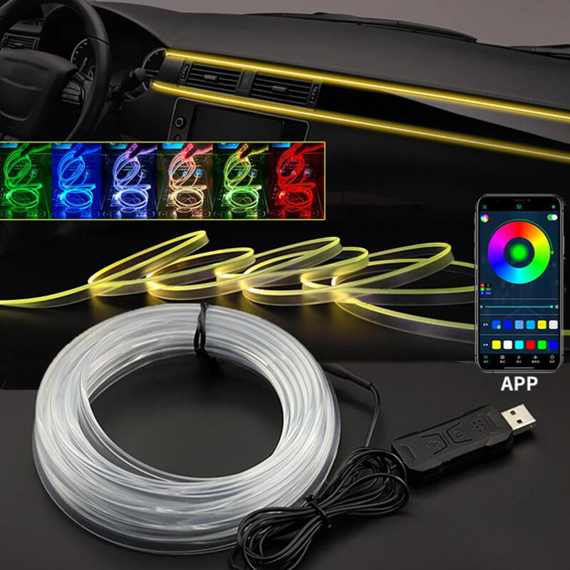 Luz de ambiente Interior de co - Led Ambient Interior Car Lights App Control reseña y precio